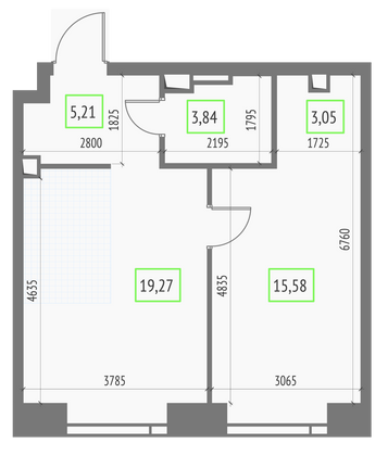 Продажа 1-комнатной квартиры 47 м², 25/57 этаж