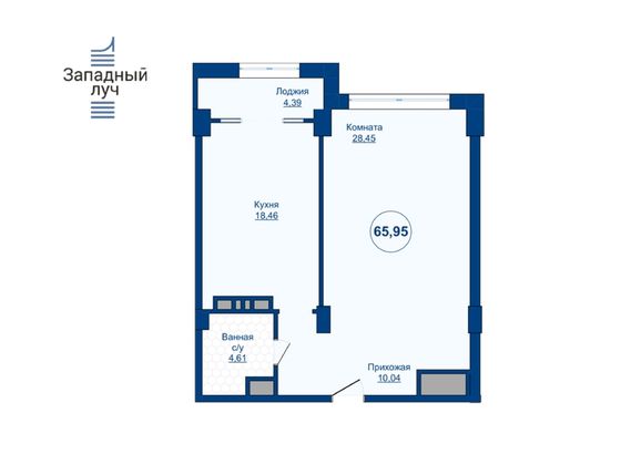 Продажа 2-комнатной квартиры 65,9 м², 3/23 этаж
