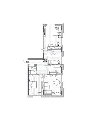 Продажа 3-комнатной квартиры 95,4 м², 4/24 этаж