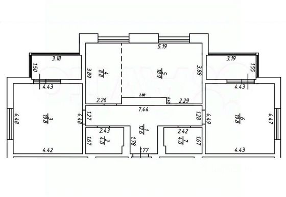 Продажа 3-комнатной квартиры 92,8 м², 12/20 этаж