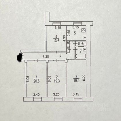 Продажа 4-комнатной квартиры 103 м², 3/5 этаж