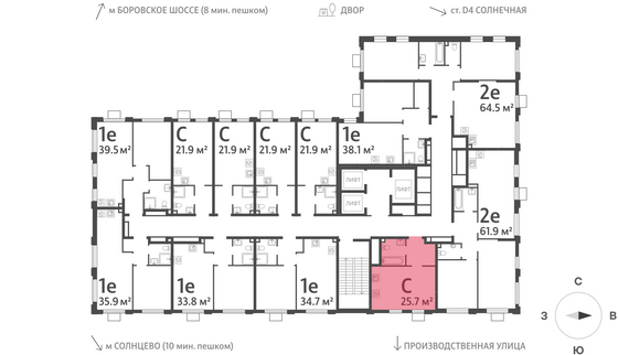 Продажа квартиры-студии 25,7 м², 23/24 этаж