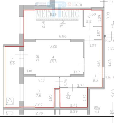 Продажа 2-комнатной квартиры 53,3 м², 18/24 этаж