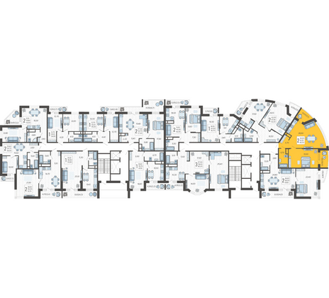 Продажа 2-комнатной квартиры 66,5 м², 16/16 этаж