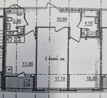 Продажа 2-комнатной квартиры 62 м², 9/17 этаж