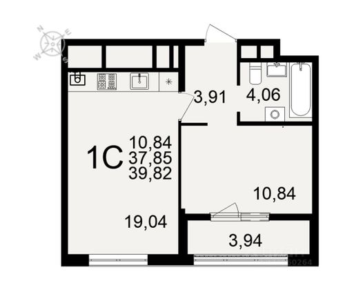 Продажа 2-комнатной квартиры 40 м², 5/26 этаж