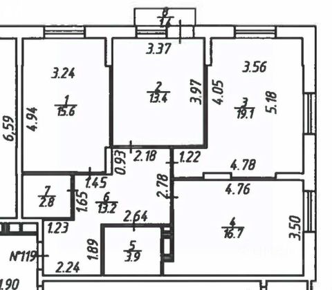 Продажа 3-комнатной квартиры 86 м², 20/22 этаж