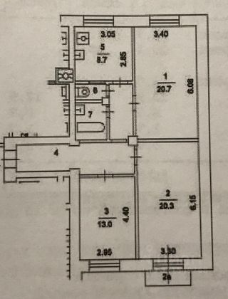 Продажа 3-комнатной квартиры 80,7 м², 5/7 этаж