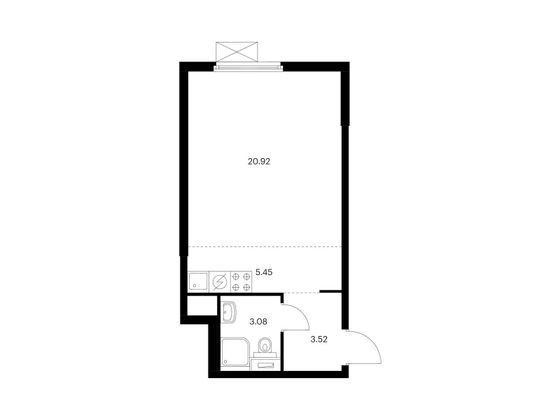 Продажа квартиры-студии 33 м², 3/33 этаж