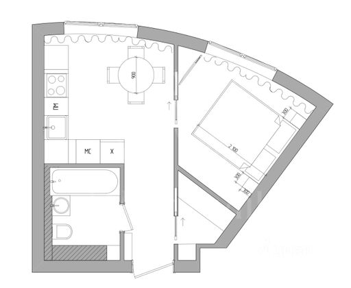 Продажа 1-комнатной квартиры 26,1 м², 18/26 этаж