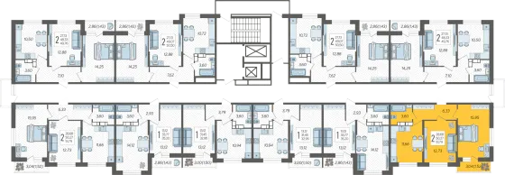 Продажа 2-комнатной квартиры 51,8 м², 13/16 этаж