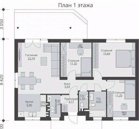 Продажа дома, 100 м², с участком 5 соток