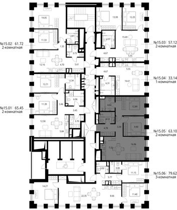 Продажа 2-комнатной квартиры 63,1 м², 15/27 этаж