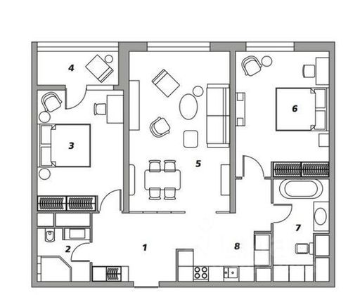 Продажа 3-комнатной квартиры 97 м², 10/24 этаж