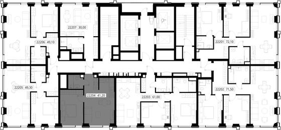 Продажа 1-комнатной квартиры 41,2 м², 22/36 этаж