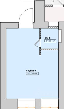 Продажа квартиры-студии 24 м², 1/8 этаж