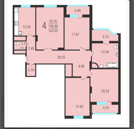 Продажа 4-комнатной квартиры 148 м², 3/26 этаж