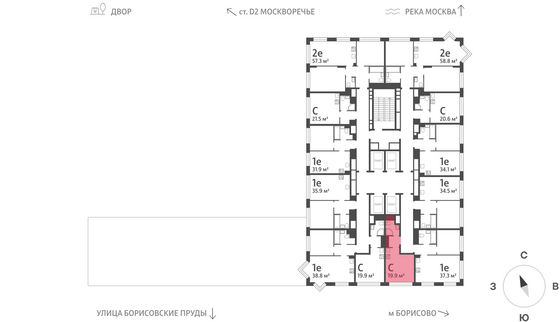 Продажа квартиры-студии 19,9 м², 21/30 этаж