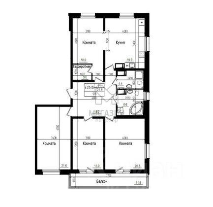 Продажа 4-комнатной квартиры 41,3 м², 3/23 этаж