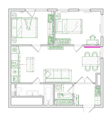 Продажа 2-комнатной квартиры 56 м², 19/49 этаж