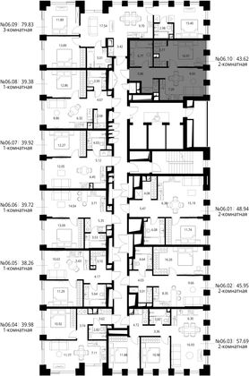 Продажа 2-комнатной квартиры 43,6 м², 6/26 этаж