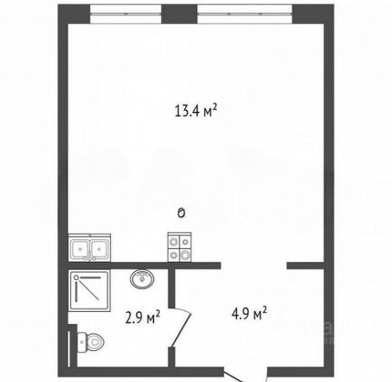 Продажа квартиры-студии 27 м², 11/15 этаж