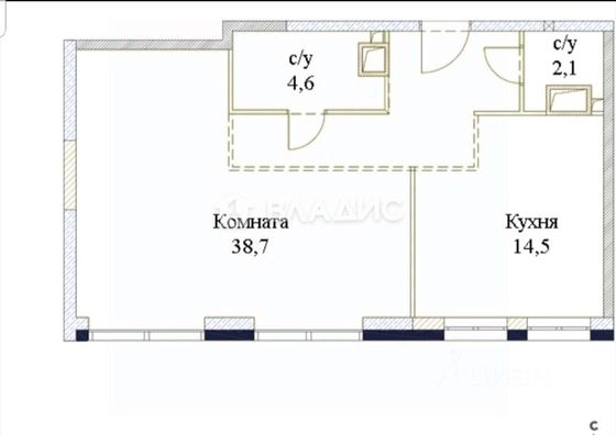 Продажа 1-комнатной квартиры 59,9 м², 5/30 этаж