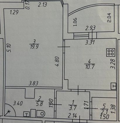 Продажа 1-комнатной квартиры 42,2 м², 8/9 этаж