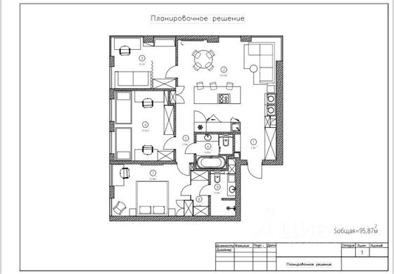 Продажа 3-комнатной квартиры 97,2 м², 36/42 этаж