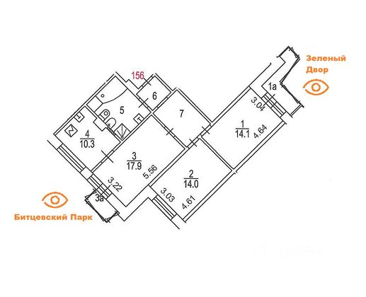 Продажа 3-комнатной квартиры 77,1 м², 7/16 этаж