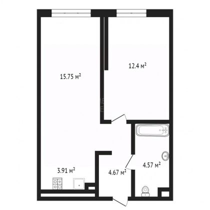 Продажа 1-комнатной квартиры 41 м², 2/17 этаж
