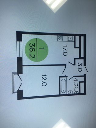 Продажа 1-комнатной квартиры 36,2 м², 13/29 этаж