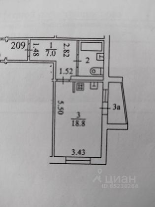 Продажа квартиры-студии 31 м², 8/10 этаж