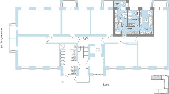 Продажа 2-комнатной квартиры 47 м², 1/7 этаж