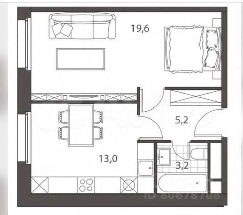 Продажа 1-комнатной квартиры 41 м², 9/9 этаж