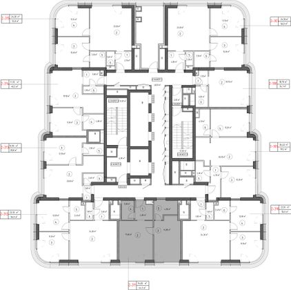 Продажа 1-комнатной квартиры 44,3 м², 34/53 этаж