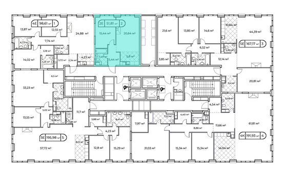 Продажа 1-комнатной квартиры 51,8 м², 13/13 этаж