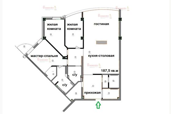 Продажа 4-комнатной квартиры 187 м², 12/23 этаж