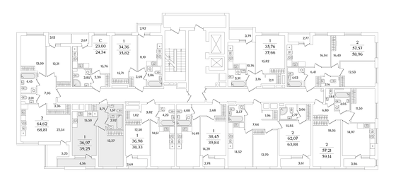 Продажа 1-комнатной квартиры 39,3 м², 9/17 этаж