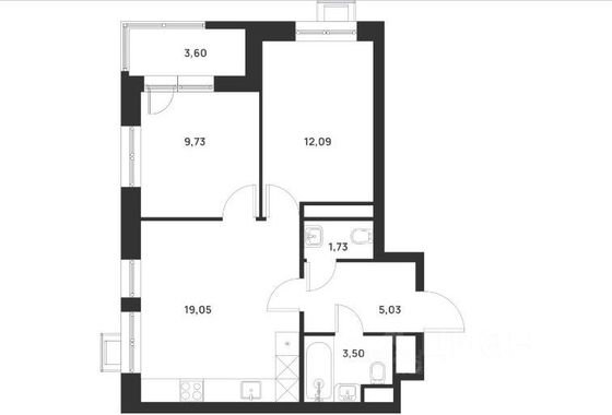 Продажа 2-комнатной квартиры 55 м², 14/29 этаж