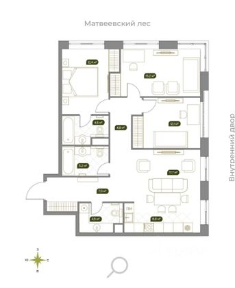 Продажа 4-комнатной квартиры 95 м², 3/14 этаж
