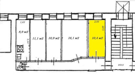 Продажа 1 комнаты, 10,4 м², 5/6 этаж