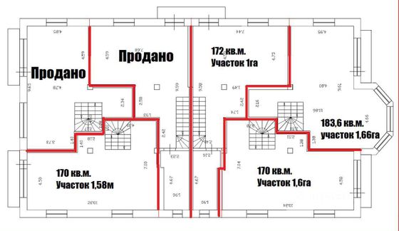 Продажа многокомнатной квартиры 184 м², 2/3 этаж