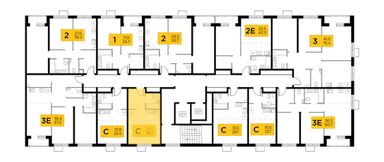 Продажа квартиры-студии 26,1 м², 10/17 этаж