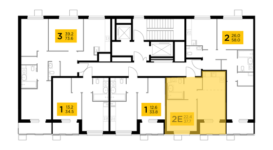 Продажа 2-комнатной квартиры 37,7 м², 3/11 этаж