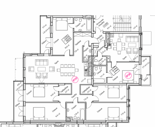 177,3 м², 5-комн. квартира, 2/8 этаж