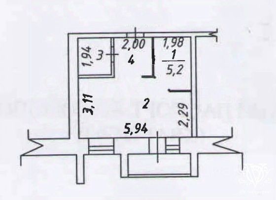 Продажа 1-комнатной квартиры 29 м², 1/9 этаж