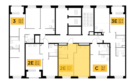 Продажа 2-комнатной квартиры 39,7 м², 21/23 этаж