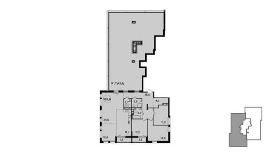 Продажа квартиры-студии 166,2 м², 23/23 этаж