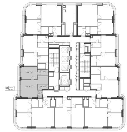 Продажа 1-комнатной квартиры 40,7 м², 42/53 этаж